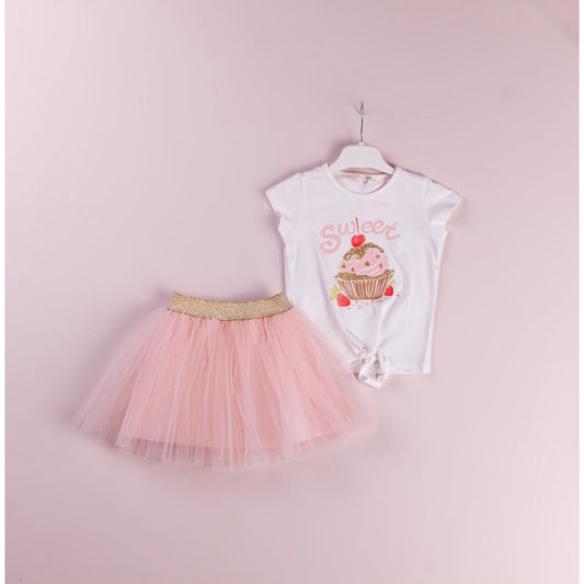 2-Piece Girls Skirt And T-Shirt 1-4Y