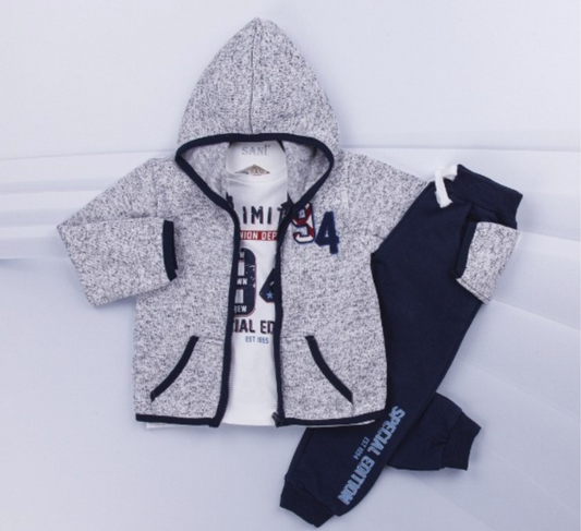 Hoodie, t shirt and trouser for boy's sizes from 1Y to 4Y
