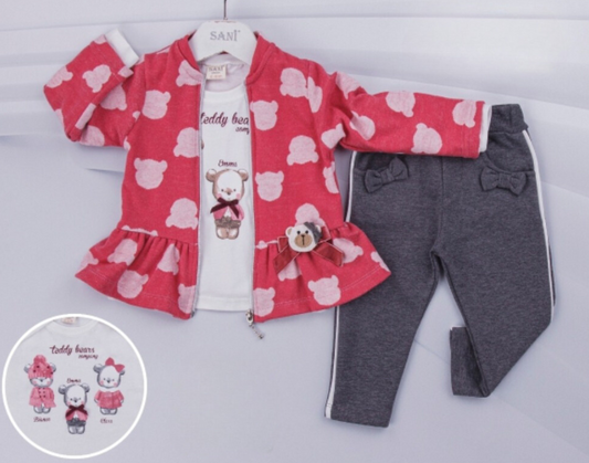 Zippy Jacket, t shirt and trouser set for girl's up to 2 years