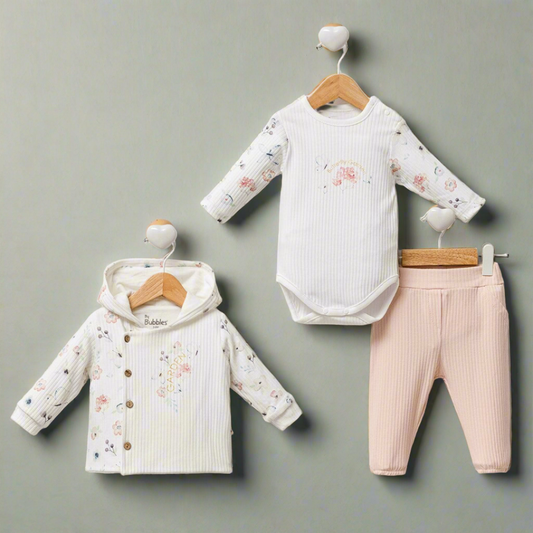 3pc baby girl's set sizes from 3M to 12M