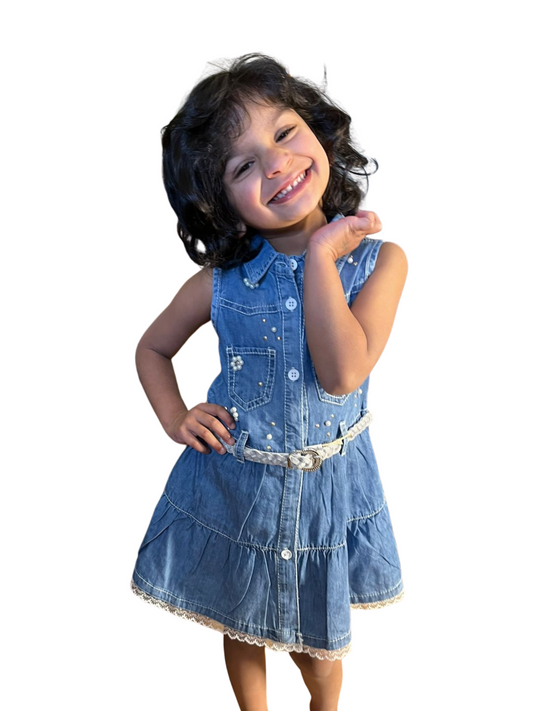Gilr's Denim Dress Sizes from 2Y to 5Y