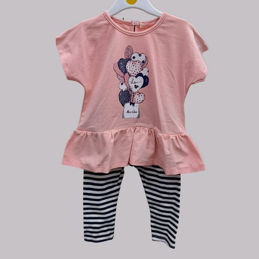 Girls top with trouser sizes from 1Y to 4Y