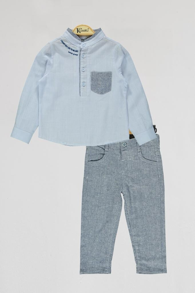 Boy's shirt and trouser set sizes from 2Y to 5Y