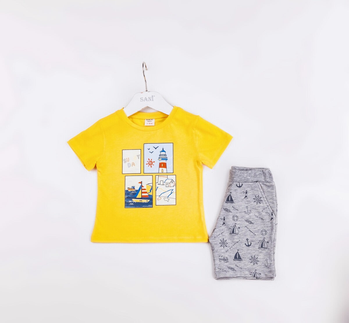 Boy's T-shirt and short set, sizes from 1Y - 4Y