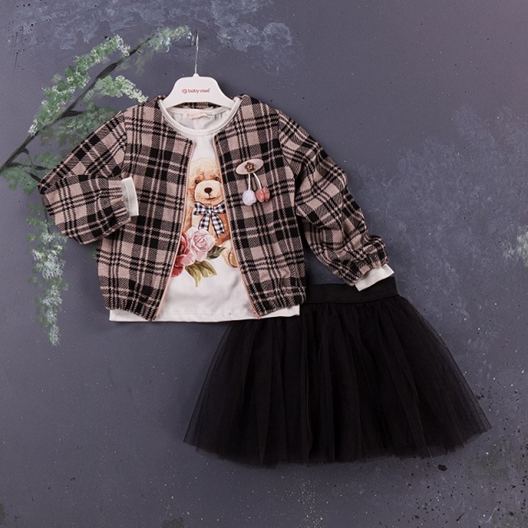 Girl Set With Skirt And Jacket Sizes from 1Y to 4Y