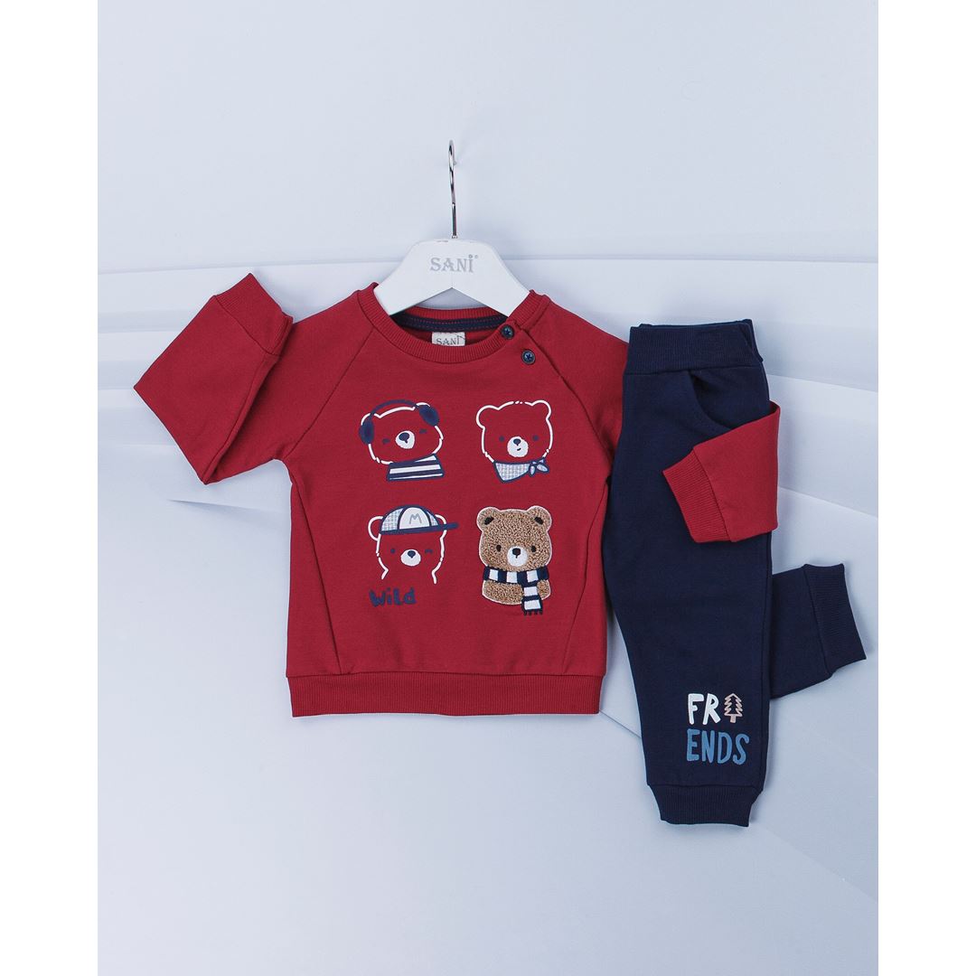 Baby Boys Set With Sweater And Pants size range from 9M to 24M