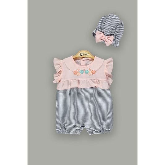 Baby Girls Overalls Set With Hat sIZES FROM 6M to 18M