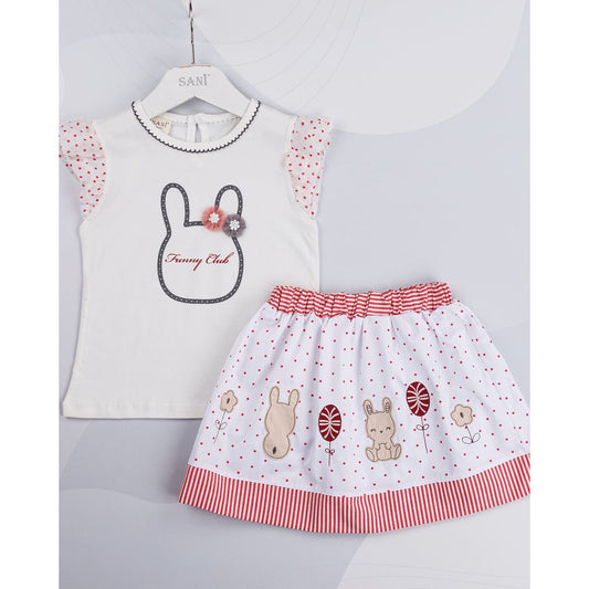 Girls T-Shirt And Skirt Set Sizes from 2Y to 5Y