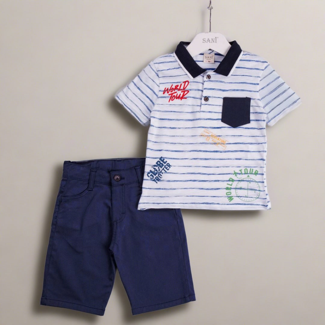 Boys T-Shirt And Shorts Set sizes from 2Y to 5Y