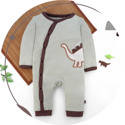 Organic cotton 1 ROMPER BOY'S, In sizes range from NB to 24M