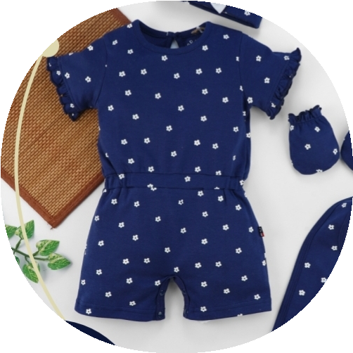 Organic cotton 1 PC ROMPER OLIVE GIRL'S Sizes range 6M to 24M