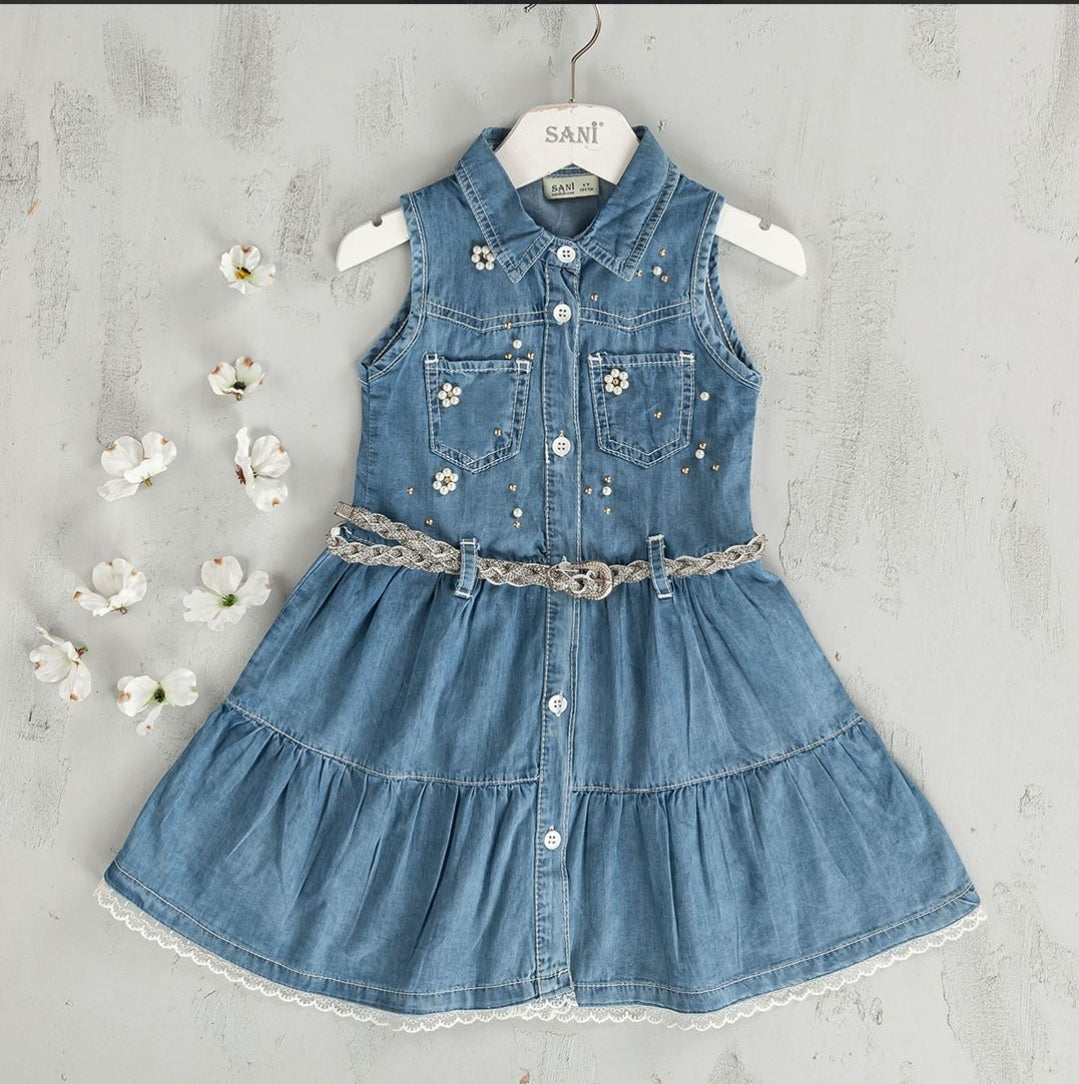 Gilr's Denim Dress Sizes from 2Y to 5Y