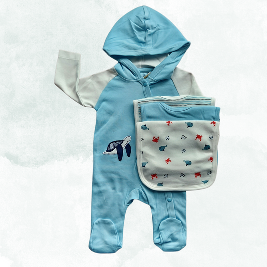 Organic cotton 4 Pc boys set, sizes from NB to 24M